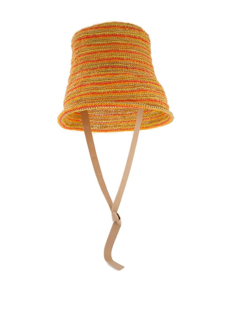 Sensi Studio Sensi Studio Drawstring Striped Crochet Hat