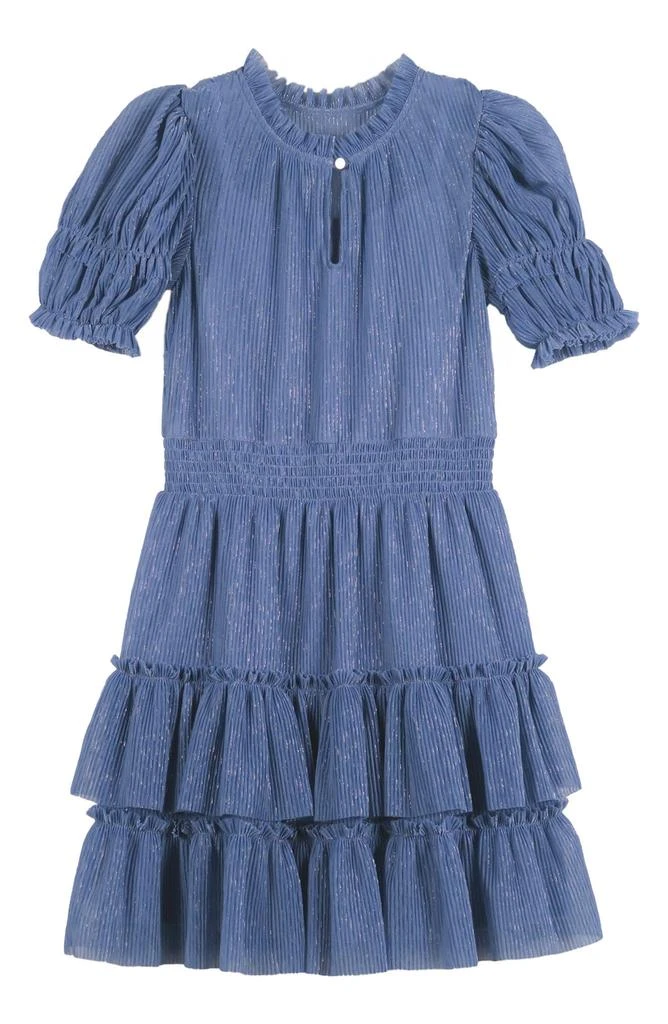 Zunie Kids' Plissé Tiered Dress 1
