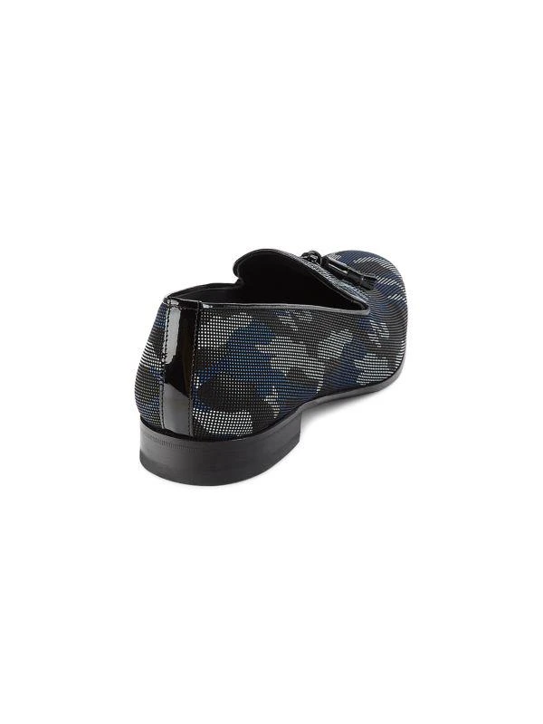 Mezlan Pebbled Camo Tassel Loafers 3