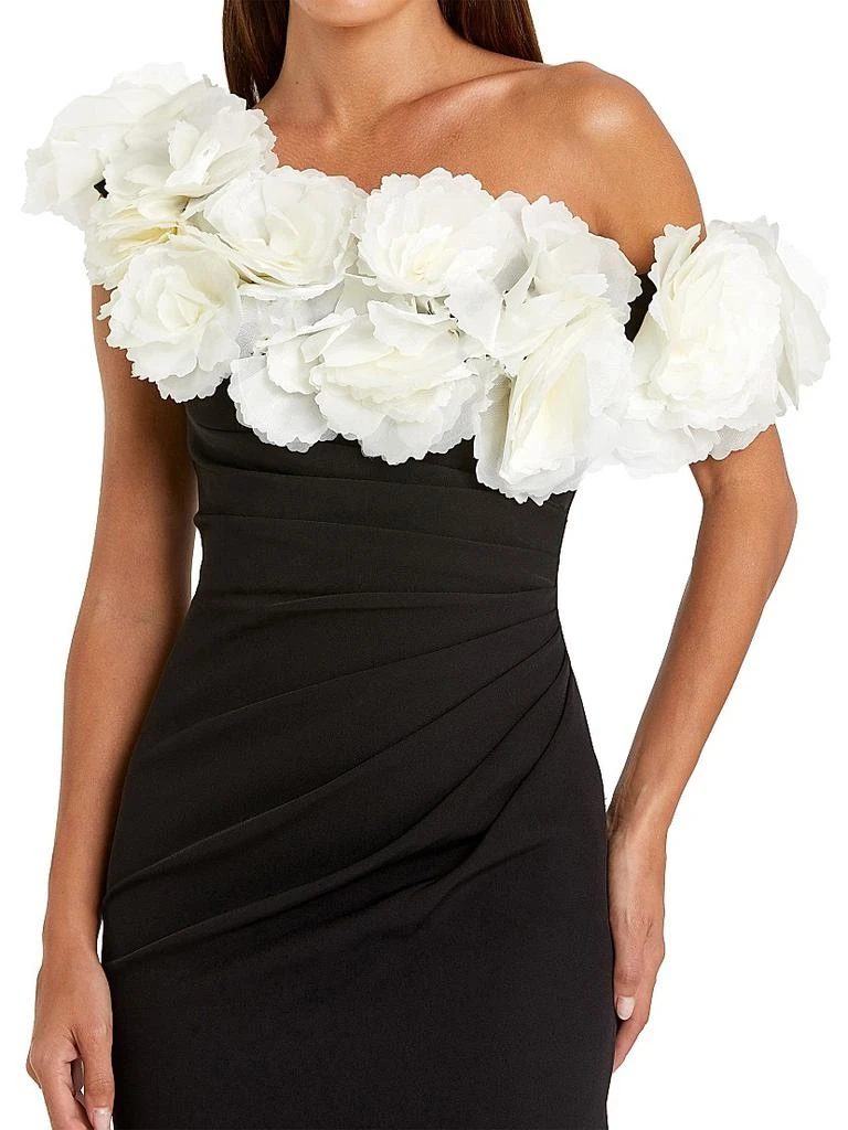 Mac Duggal Evening Floral Jersey Off-The-Shoulder Gown 3