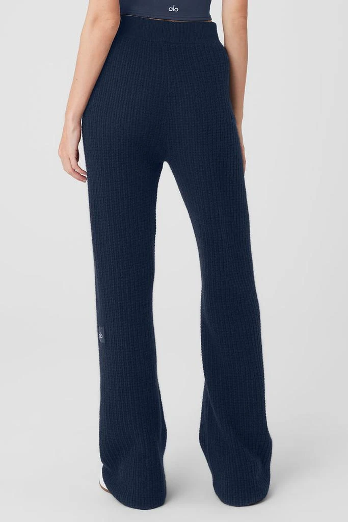 Alo Cashmere High-Waist Plush Waffle Pant - Burgundy 2