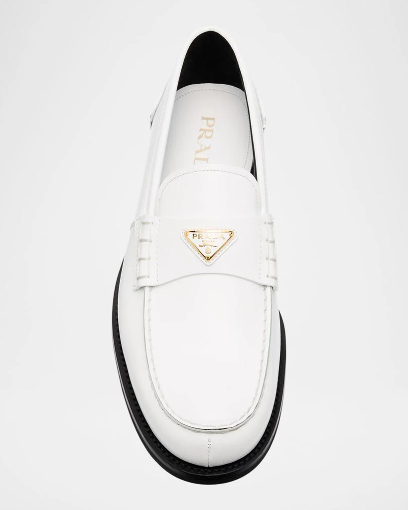 Prada Men's Brushed Leather Split-Toe Loafers 3