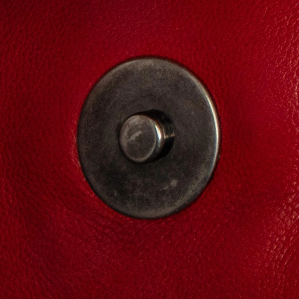 Chanel Chanel Red Lambskin Leather Small Rock and Cabaret Fringe Chain Flap Bag 7