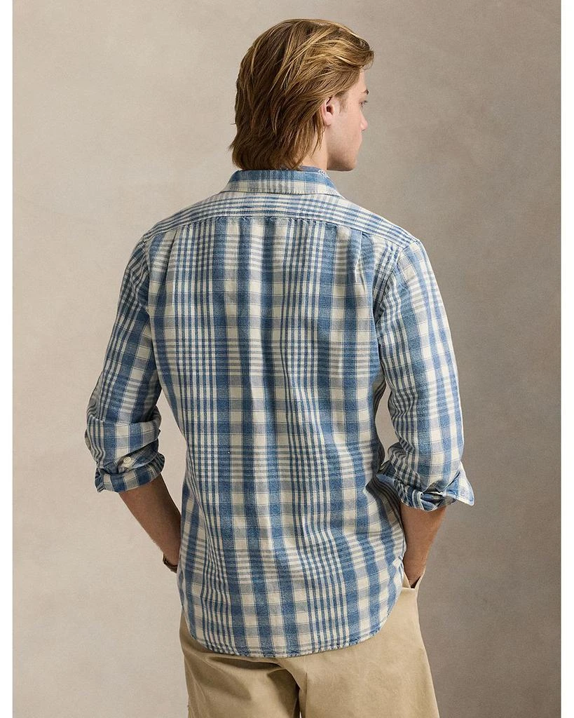 Ralph Lauren Classic Fit Plaid Linen Cotton Workshirt 5