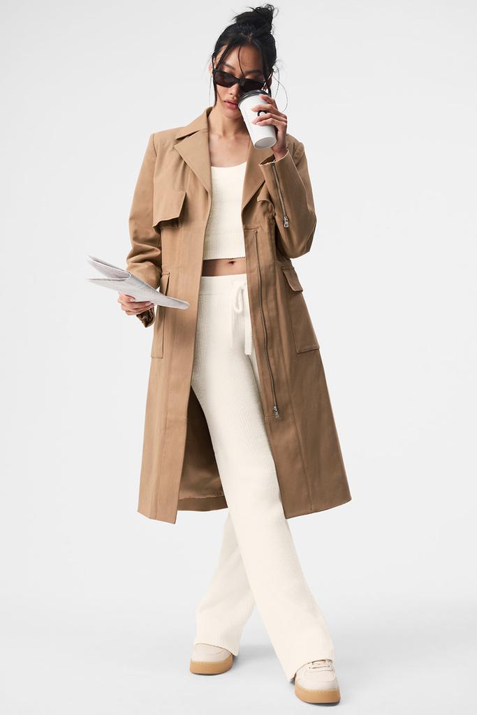 トレンチコート [Alo Yoga] llic Break Line Trench Metallic Break Line Trench - Silver Metallic | Alo Yoga