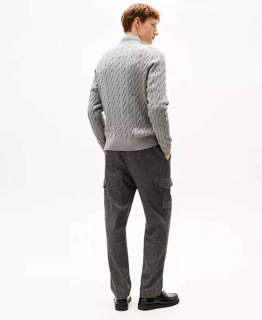 Tommy Hilfiger Men's Long-Sleeve Cable Knit Quarter-Zip Sweater 4