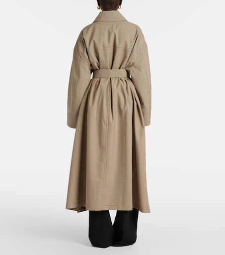 CO Checked wool-blend trench coat 3