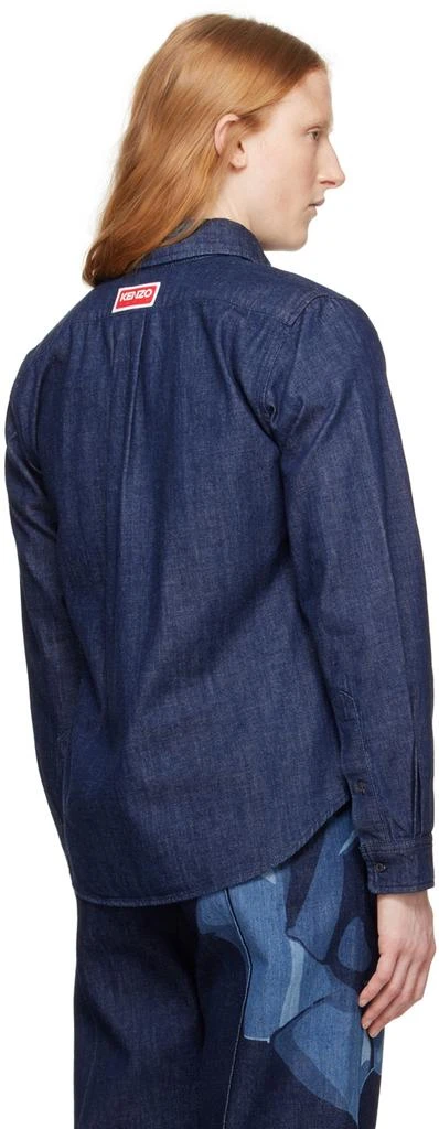 Kenzo Blue Kenzo Paris Rose Denim Shirt 3