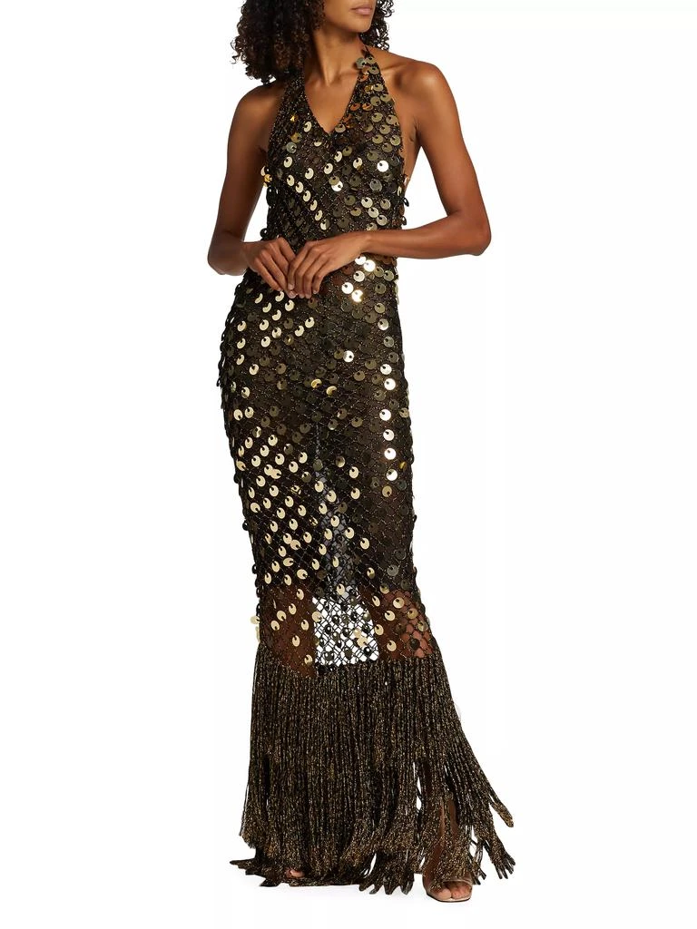 Alejandra Alonso Rojas Crocheted Paillettes Gown 2