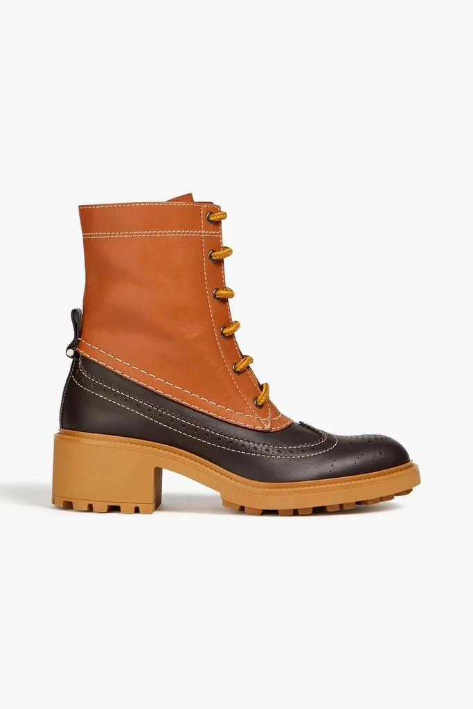 Chloé Franne two-tone leather ankle boots 1