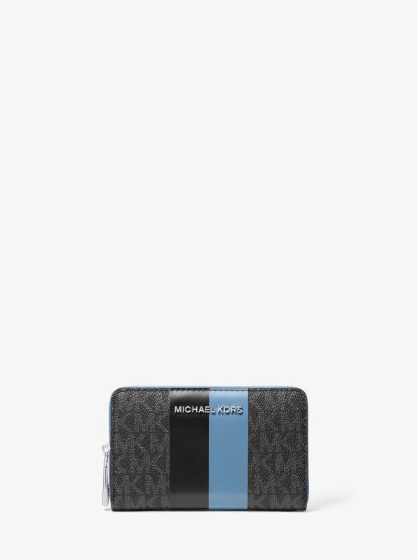 Michael Kors Jet Set Small Signature Logo Stripe Card Case 1