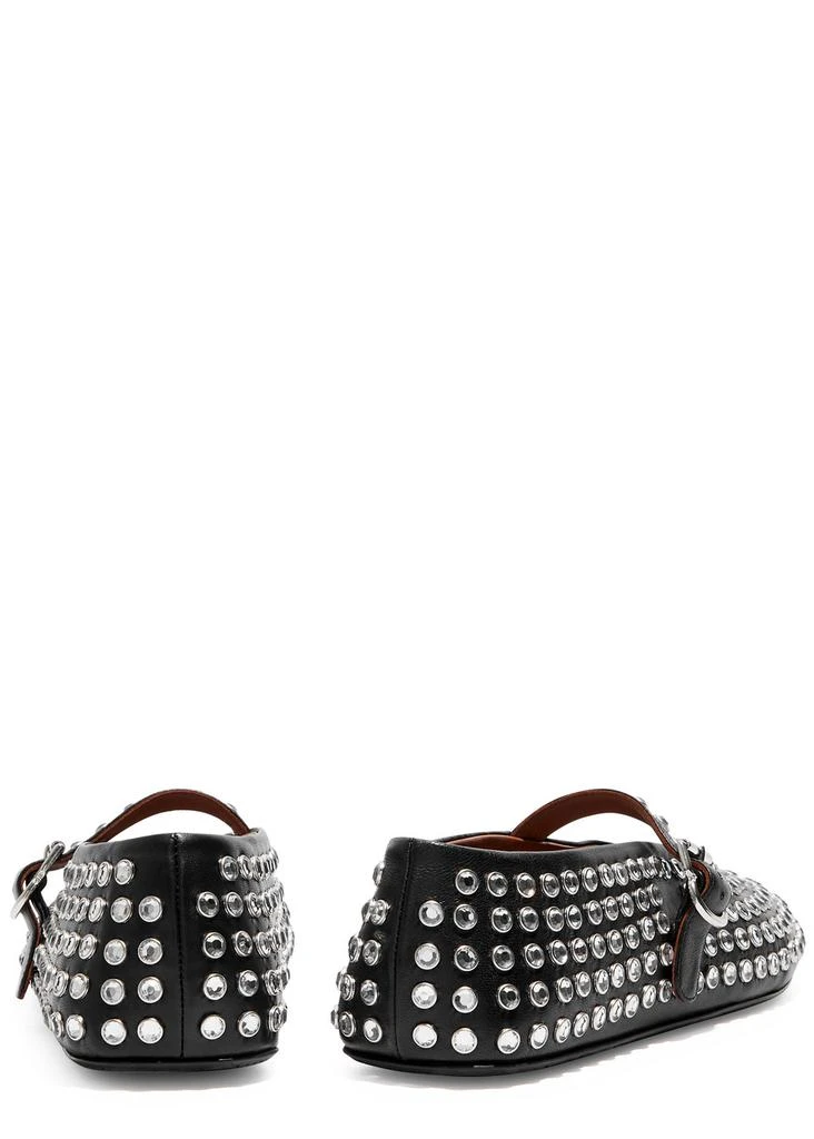 Alaïa Crystal-embellished leather ballet flats 3