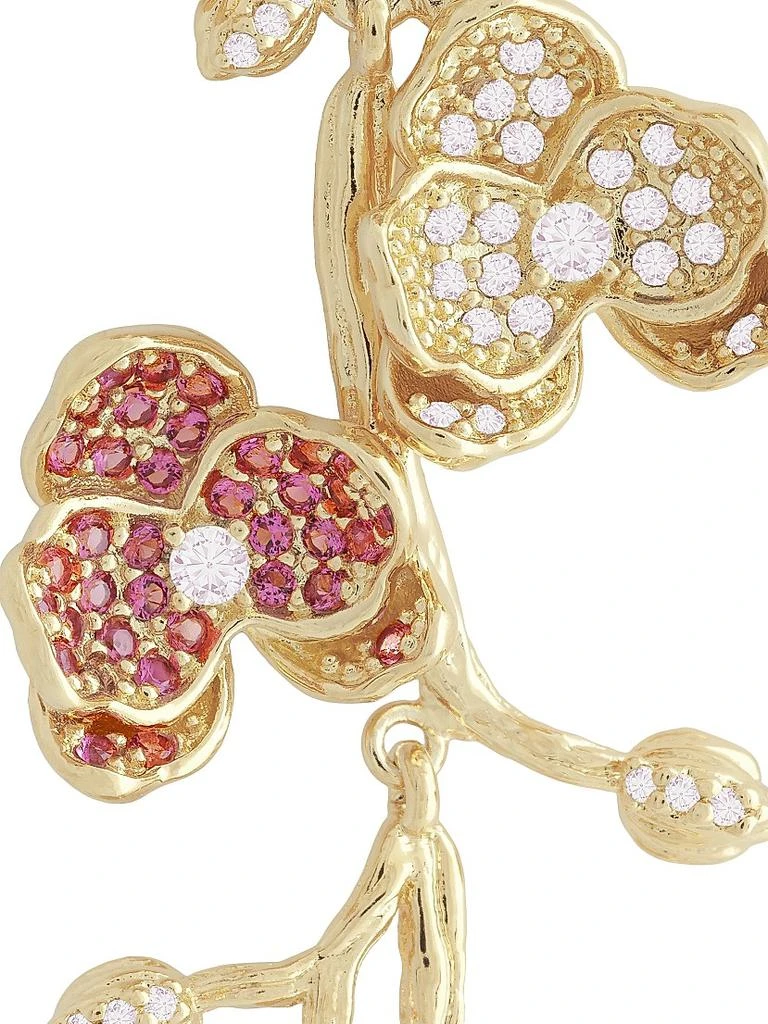 Anabel Aram Orchid 18K-Gold-Plated & Cubic Zirconia Drop Earrings 4