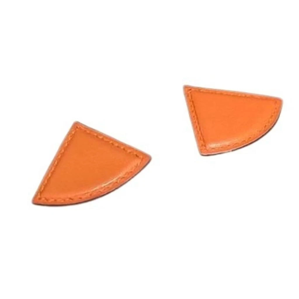 Hermes Leather Clip Earrings (Pre-Owned)