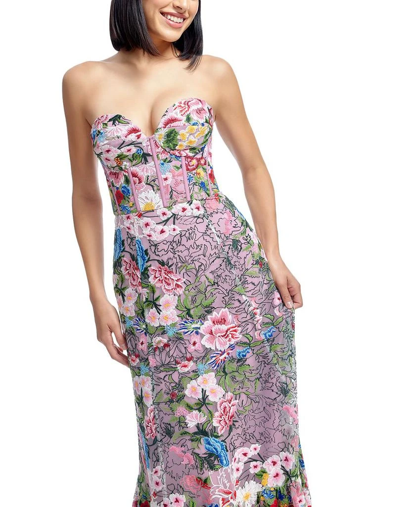 Dress The Population Carina Embroidered Strapless Dress 3