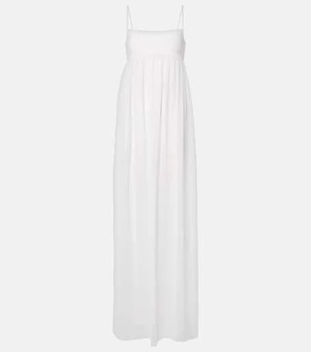 Jacquemus Peplo jersey and muslin maxi dress 1