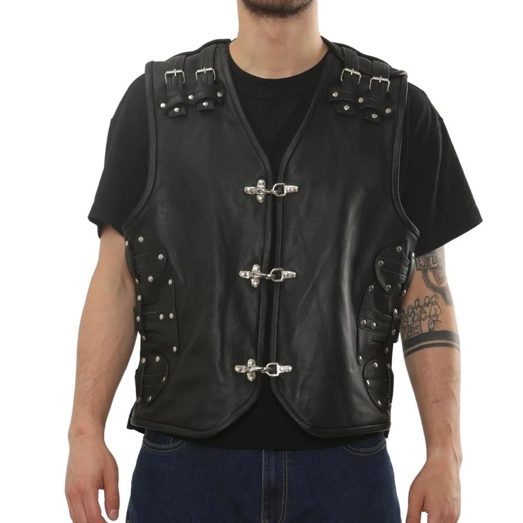 Shop Leather Motorcycle Waistcoat Biker Club Riding Vest on Sale at ...