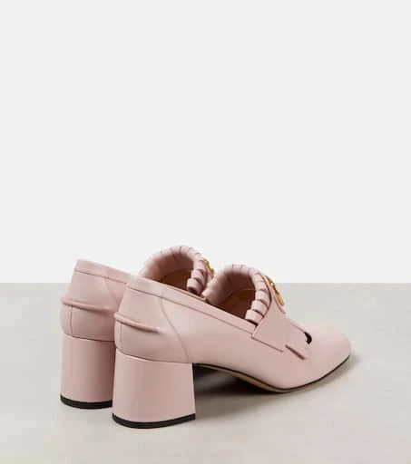 Valentino VLogo Signature 55 leather loafer pumps 2