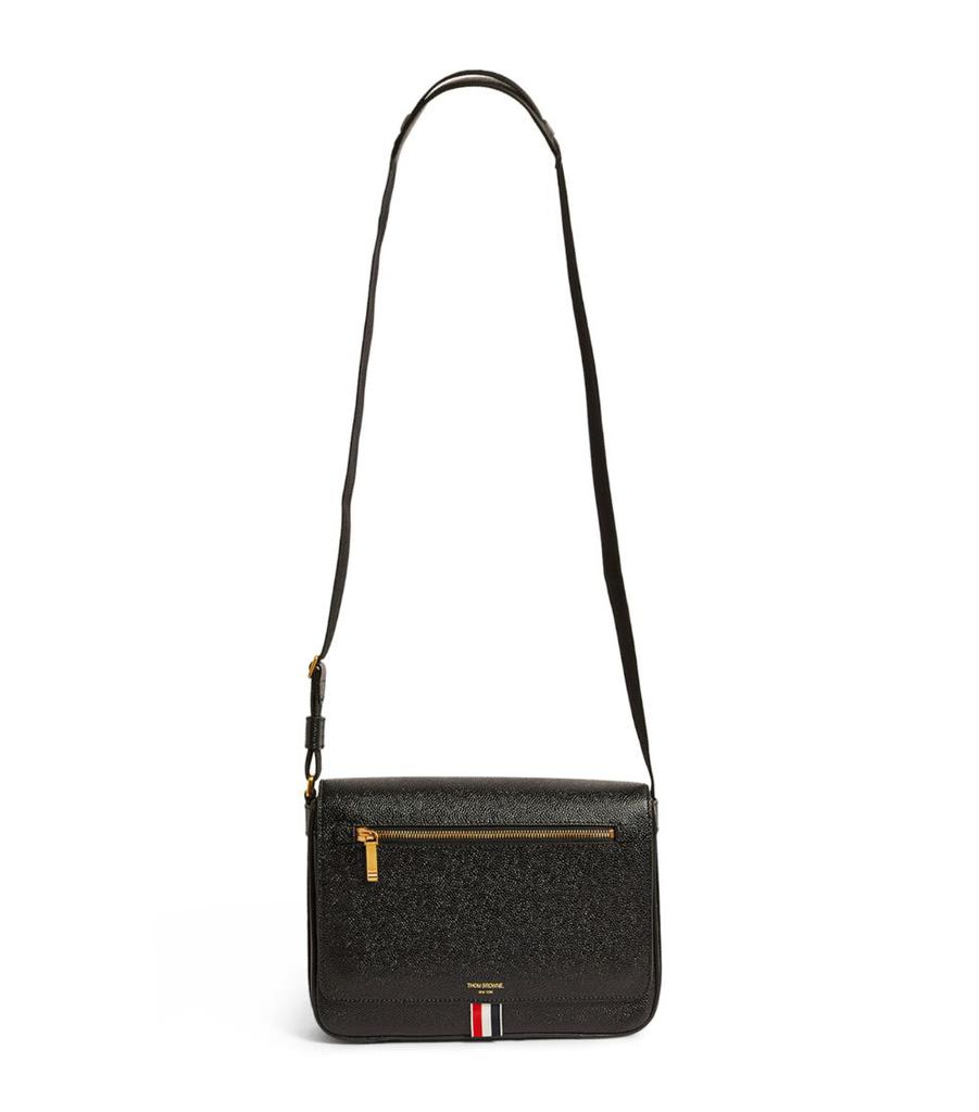 【THOM BROWNE】SHOULDER BAG Thom Browne Pebbled Leather Reporter Bag - Shoulder Bags