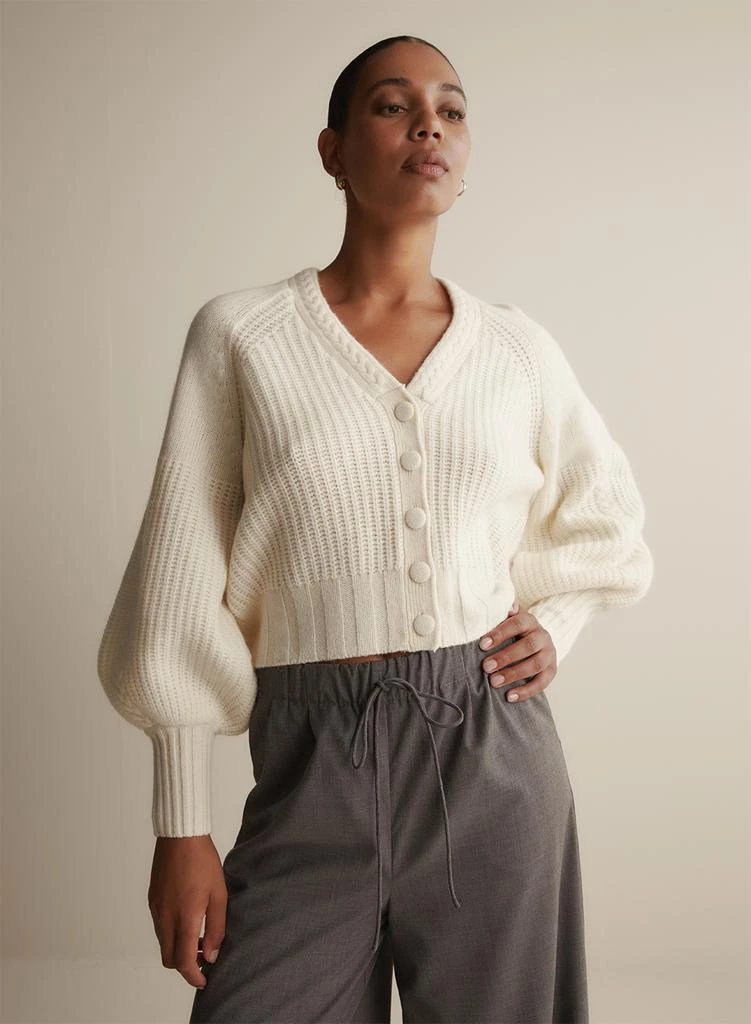 Joslin Cardigan En Laine Tricotée Bronwyn - Crème 5