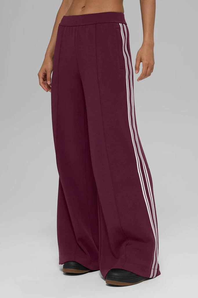 Alo Track Star Wide Leg Pant (Long) - Burgundy 1