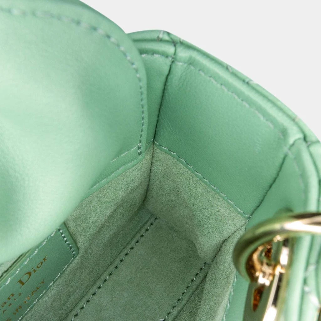 Dior Dior Green Micro Lambskin Cannage Lady Dior 7