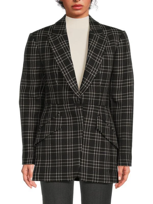 Alexander McQueen Plaid Wool Blazer 1