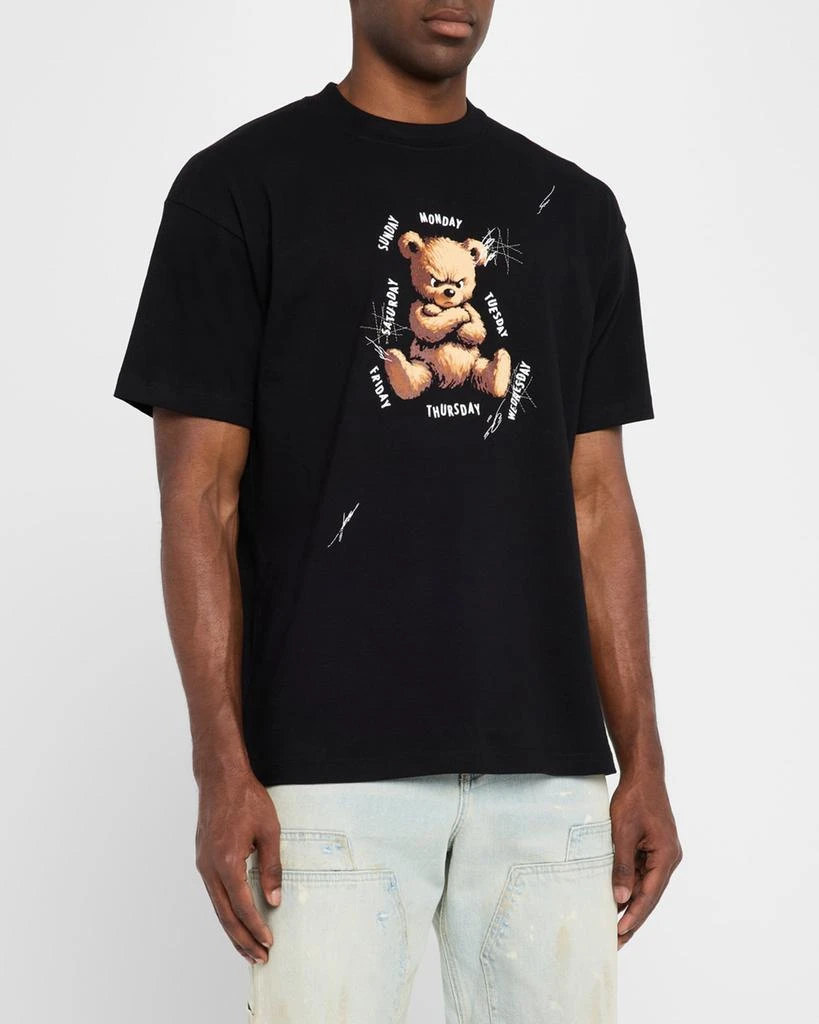 DOMREBEL Men's Weekdays Original Artwork Graphic T-Shirt 4