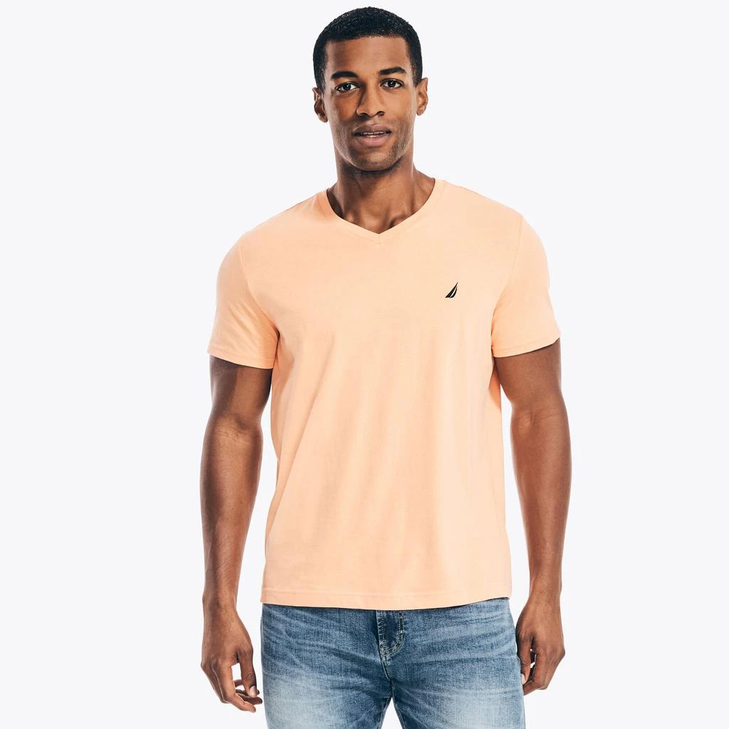 Nautica Mens Premium Cotton V-Neck T-Shirt 8