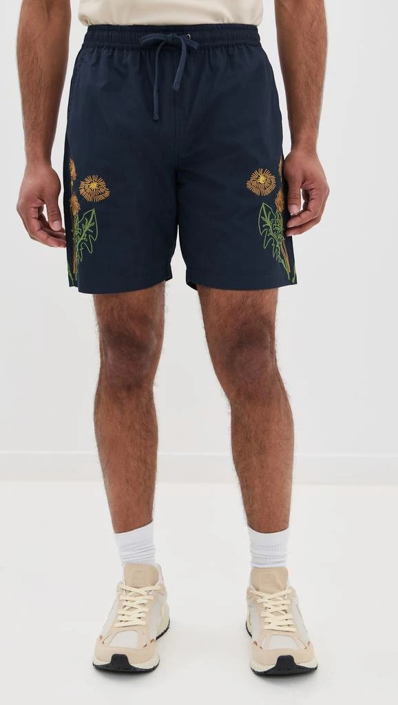 Universal Works Universal Works X Flower Mountain Beach Shorts 7.5" 6