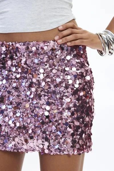 Silence + Noise Silence + Noise Olivia Paillette Sequin Mini Skirt 4