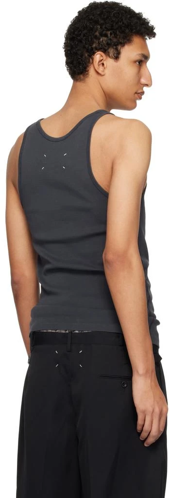 MAISON MARGIELA Gray Ribbed Tank Top 3