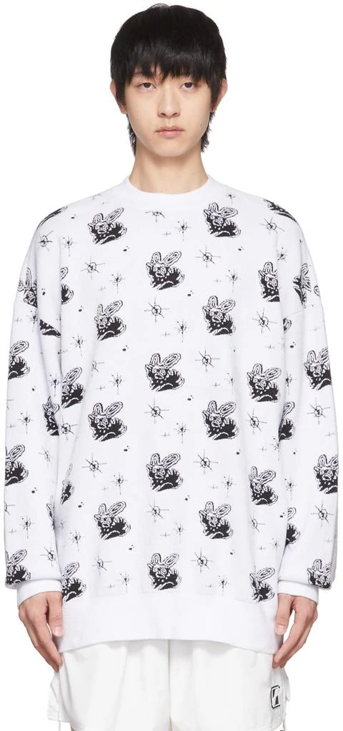 We11done Black & White Monster Reversible Sweater 1
