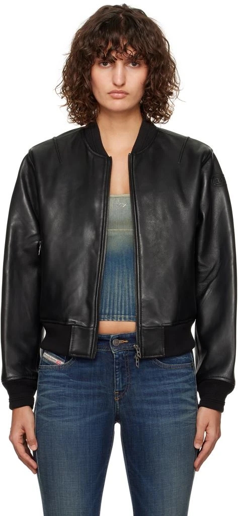 Diesel Black L-Ilan Leather Jacket 1