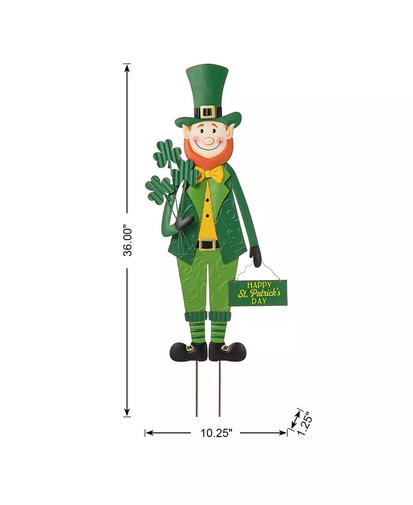 Glitzhome 36" H St. Patrick
s Metal Leprechaun Yard Stake or Standing Decor or Wall Decor 4
