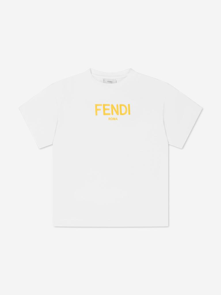 Fendi Fendi Kids Logo T-Shirt in White