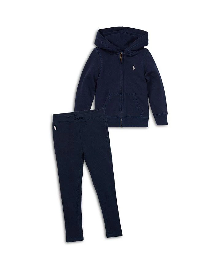 Ralph Lauren Girls' French Terry Zip-Up Hoodie - Little Kid 5