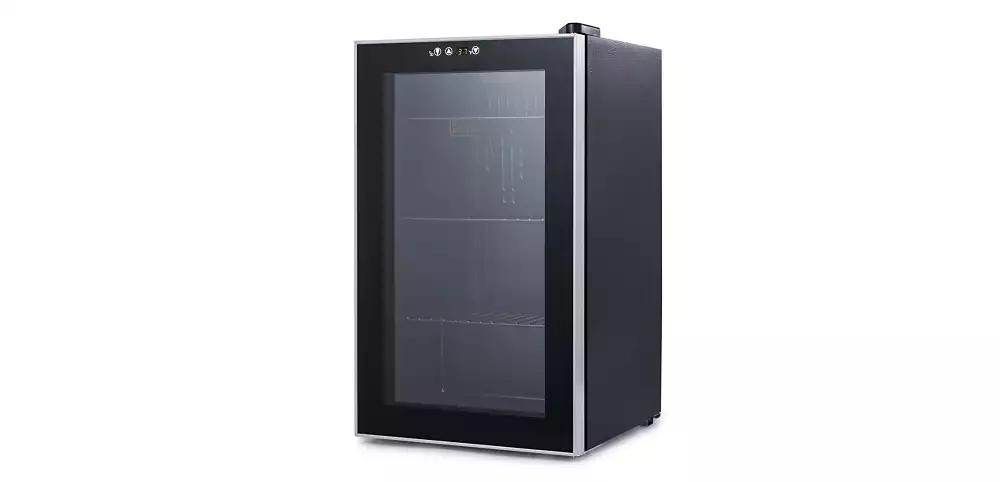 Black & Decker 2.4 Cu. Ft. Beverage Cooler with Double Pane Glass Door Drink Fridge with 76-Can Capacity