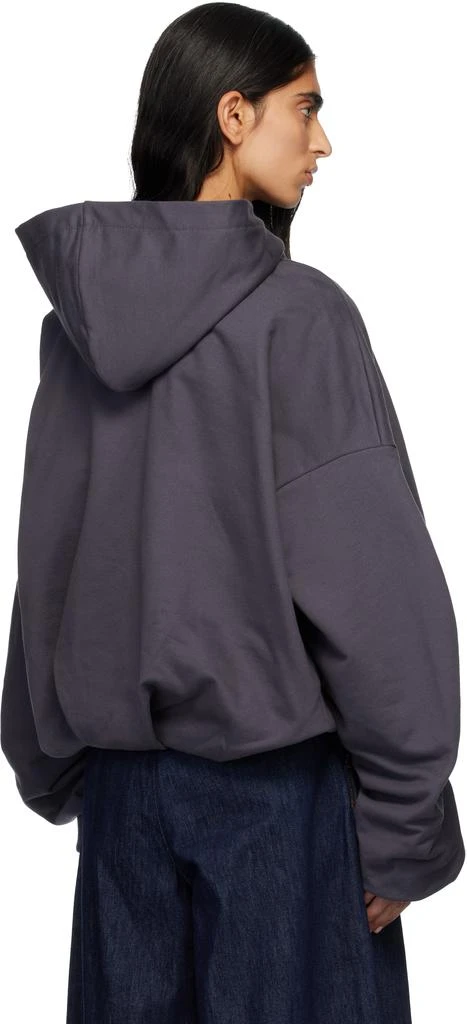 Dries Van Noten Gray Draped Hoodie 3