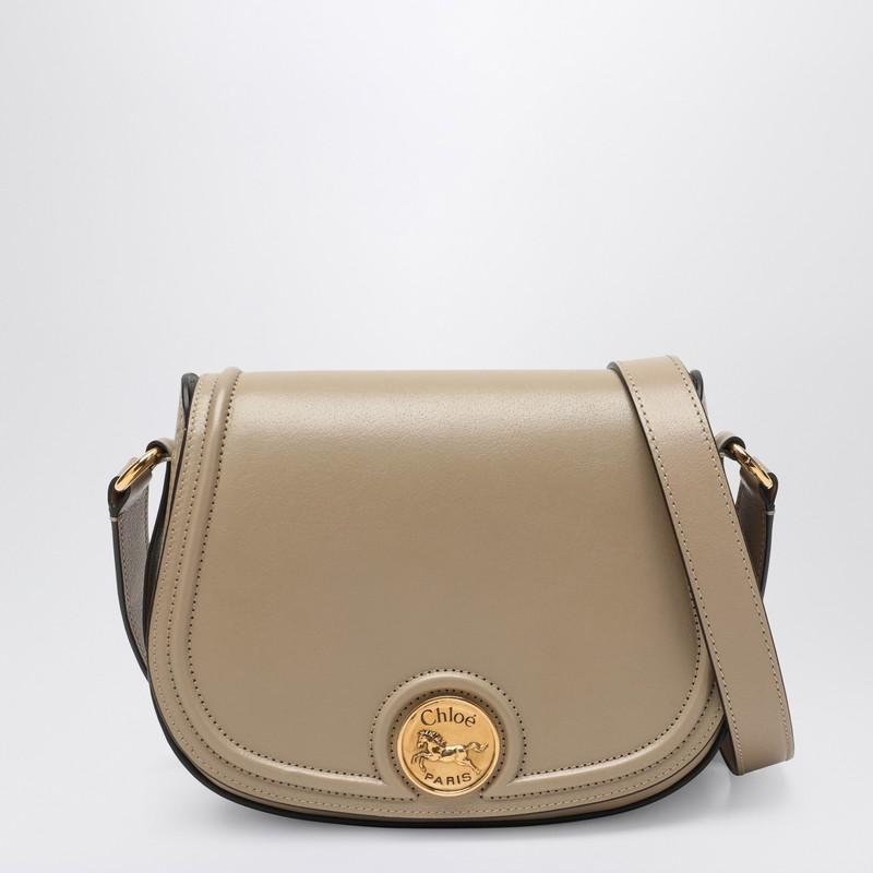 Shop CAPPUCCINO LEATHER HORSE MEDAL CROSSBODY BAG on Sale at