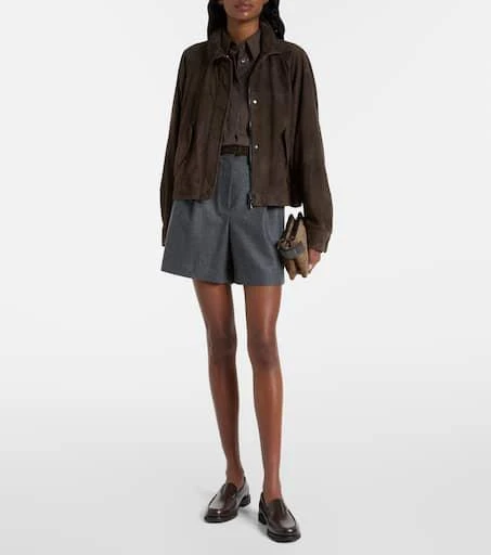 Brunello Cucinelli High-rise virgin wool shorts 2