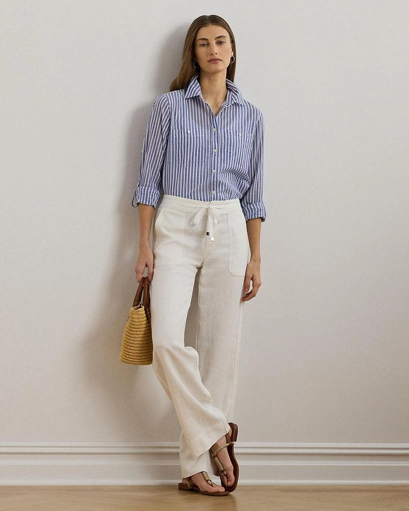 Ralph Lauren Relaxed Fit Voile Roll Tab Sleeve Shirt 2