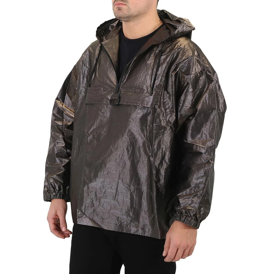 Fendi Men's Grey Pull-out Hood Oversized Wind Breaker Jacket 2