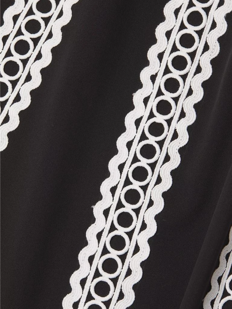 Misook Contrast Lace & Twill Midi Skirt 6