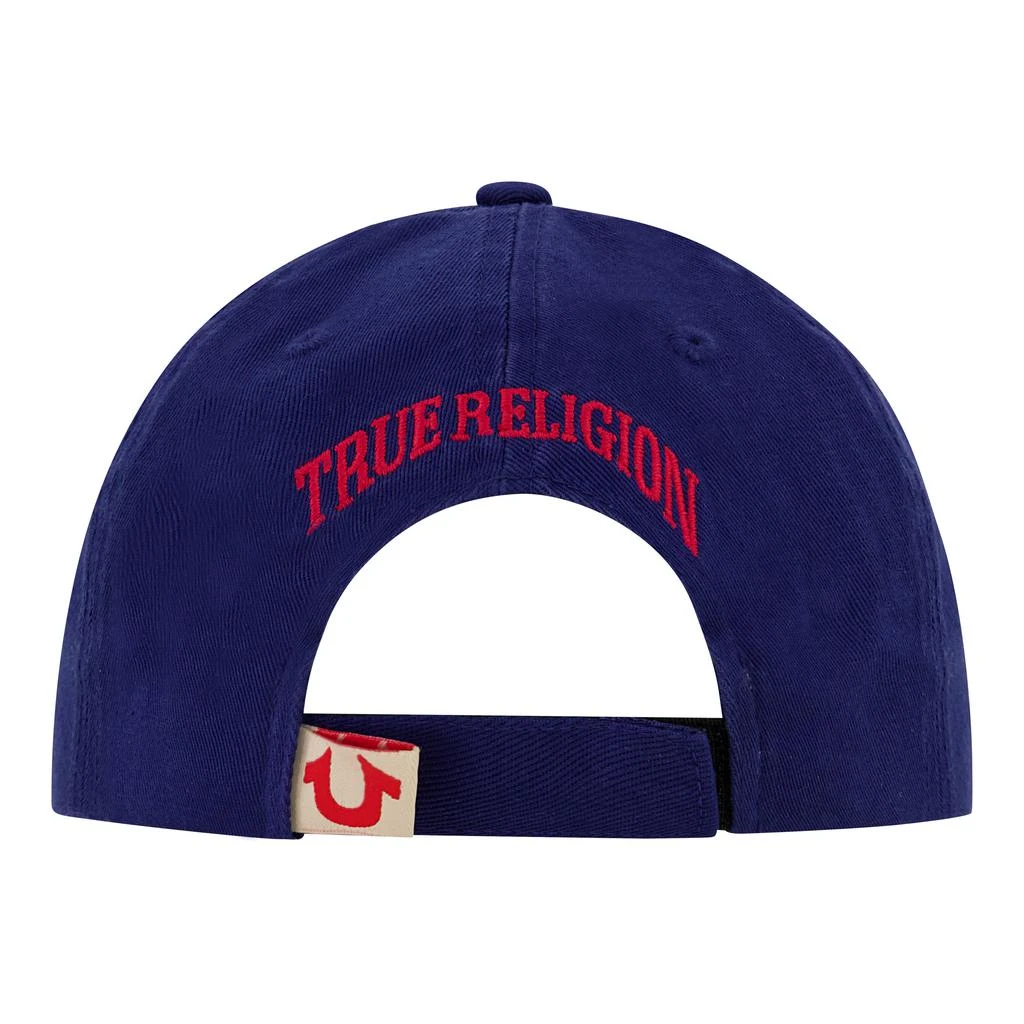 Concept One True Religion Baseball Cap, 5 Panel Cotton Twill Kids Baseball Hat with Large Horseshoe Logo, Adjustable, Blue, One Size 3