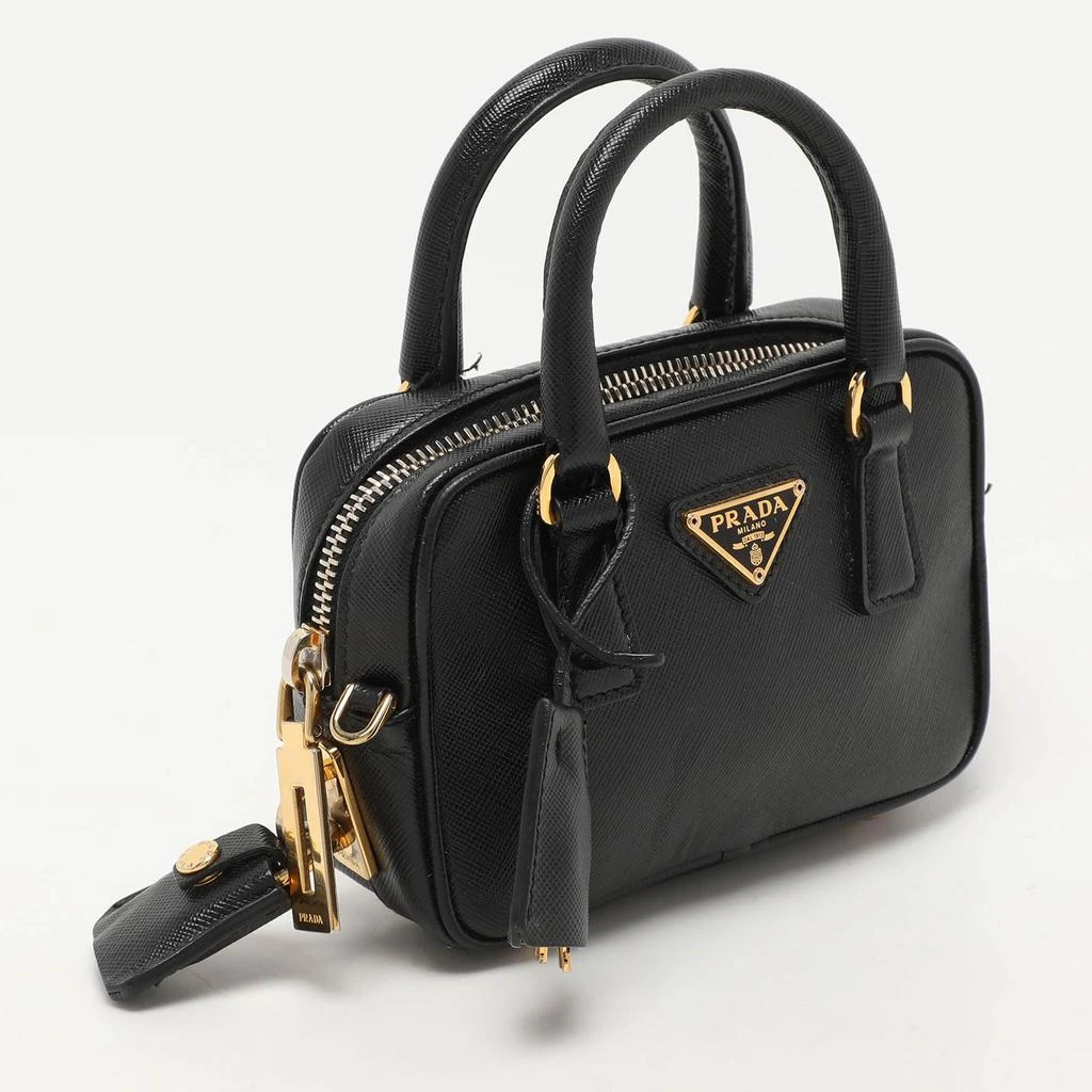 Prada Prada Black Saffiano Lux Leather Mini Crossbody Bag 3