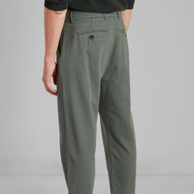 L'Exception Paris Pleated pants in cotton twill Laurel Wreath L'EXCEPTION PARIS 2