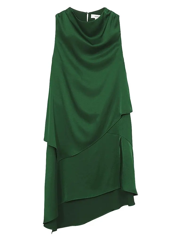 REISS Eloise Draped Midi-Dress - Dresses & Skirts - BeyondStyle