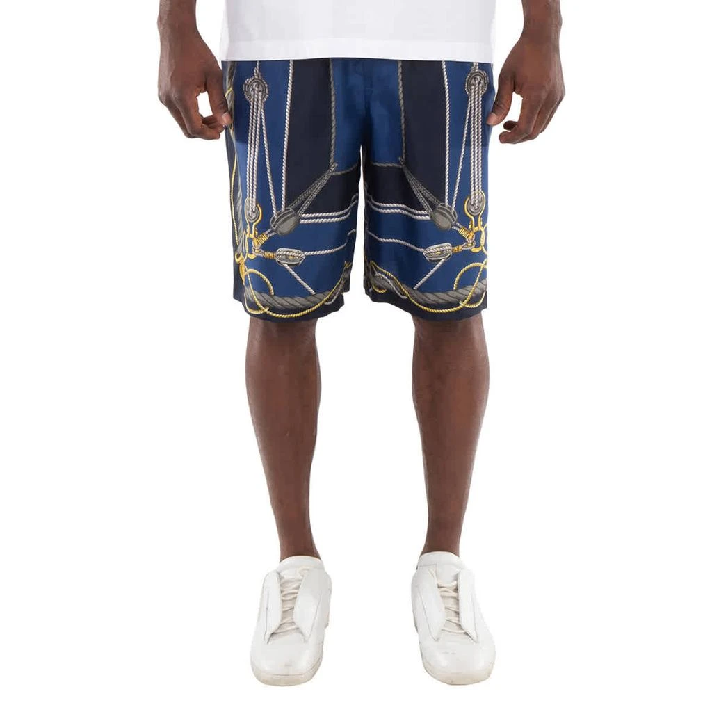 Versace Nautical Print Silk Shorts 1