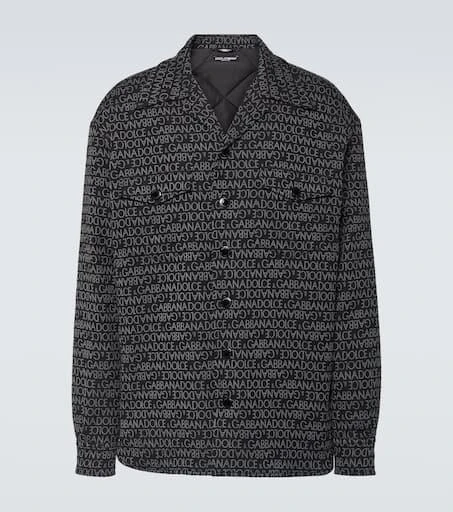 Dolce 
Gabbana Logo jacquard cotton-blend overshirt 1